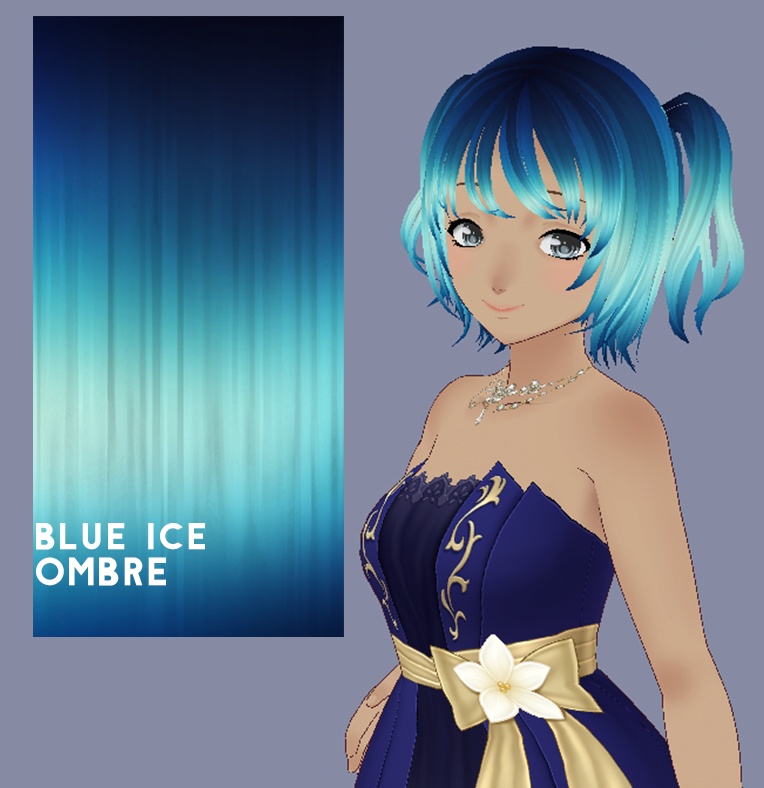 Hair color w/texture: Blue Ice
