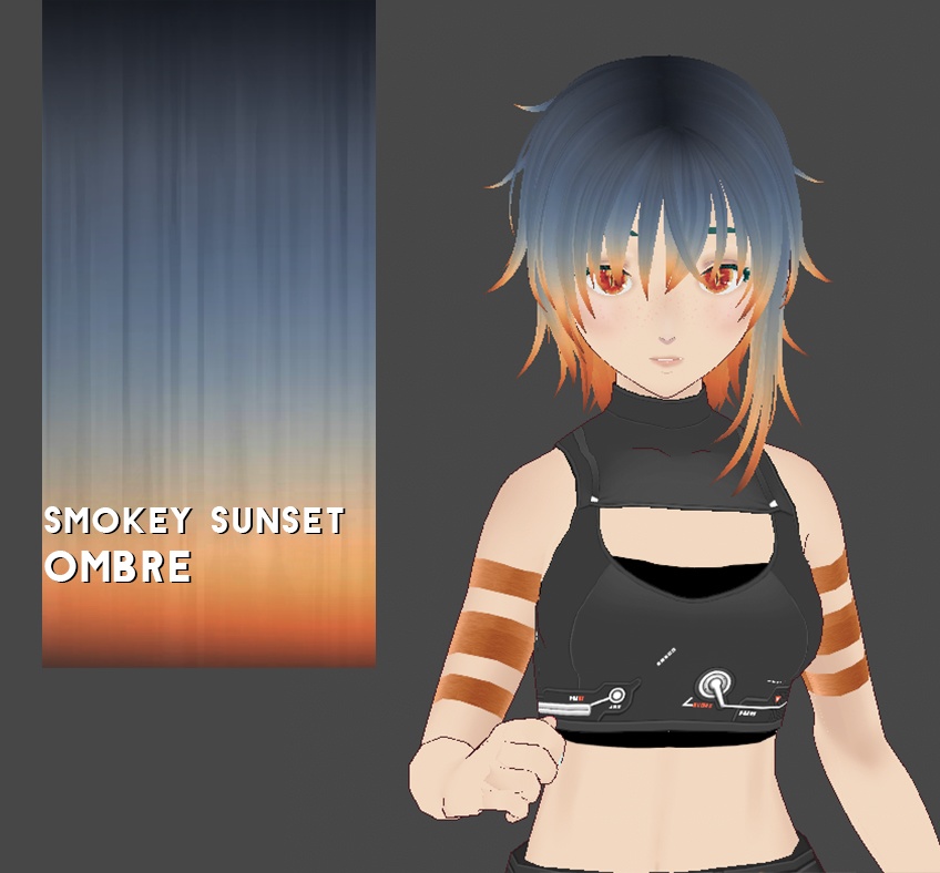 Hair Color w/texture: Smokey Sunset