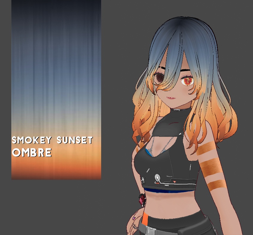 Hair Color w/texture: Smokey Sunset