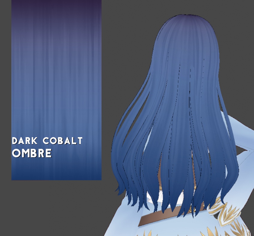 Hair Color w/texture: Dark Cobalt