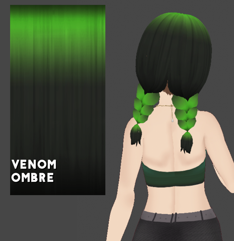 Hair Color w/texture: VENOM - VALORE - BOOTH