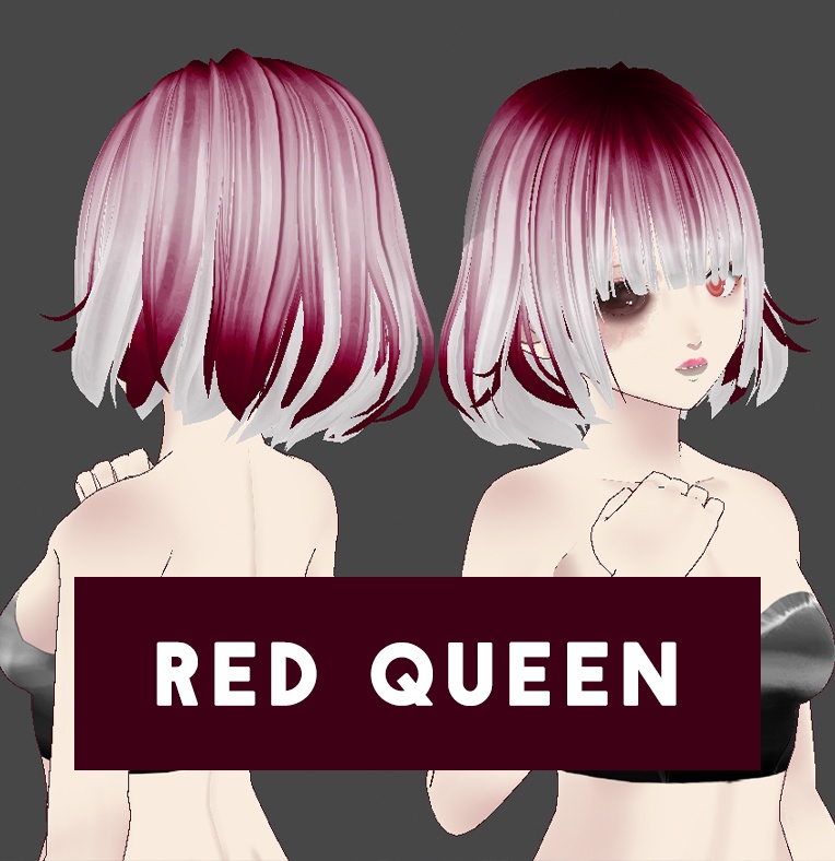 Hair color w/texture: Red Queen (2 files)