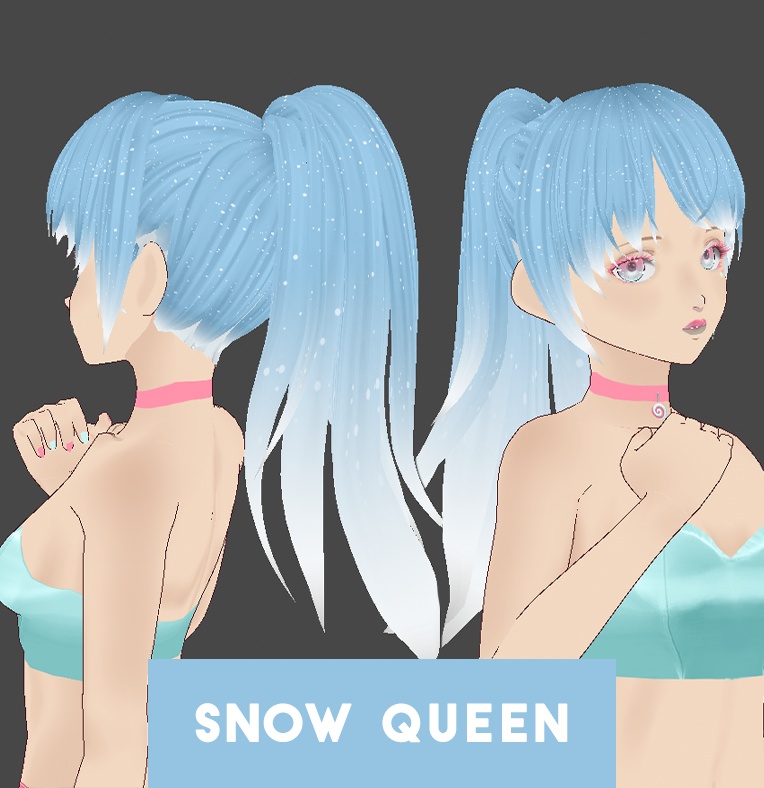 Hair color w/texture: Snow Queen (2 files)