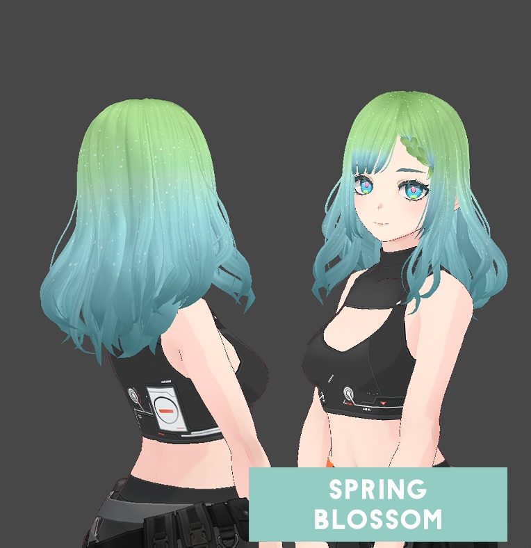 Hair color w/texture: Spring Blossom