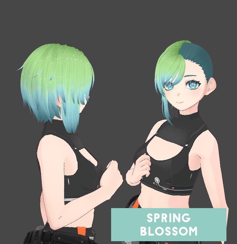 Hair color w/texture: Spring Blossom