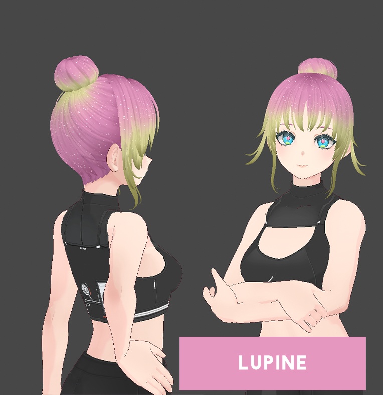 Hair color w/texture: Lupine