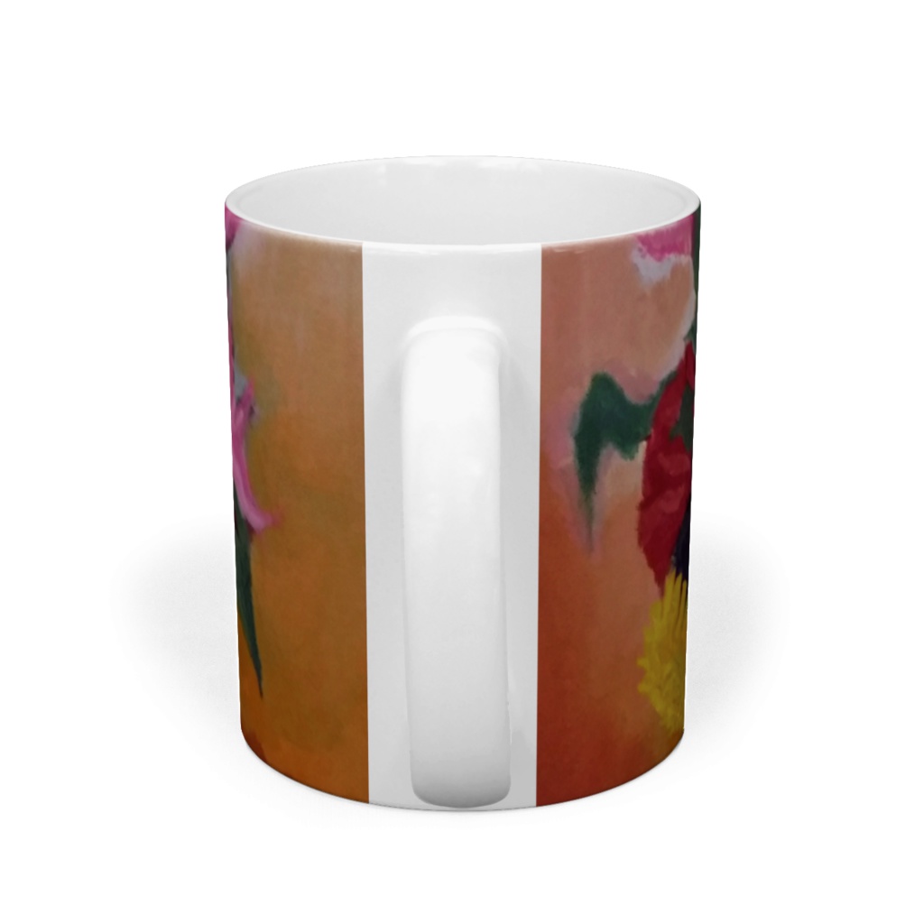 花のマグカップ
