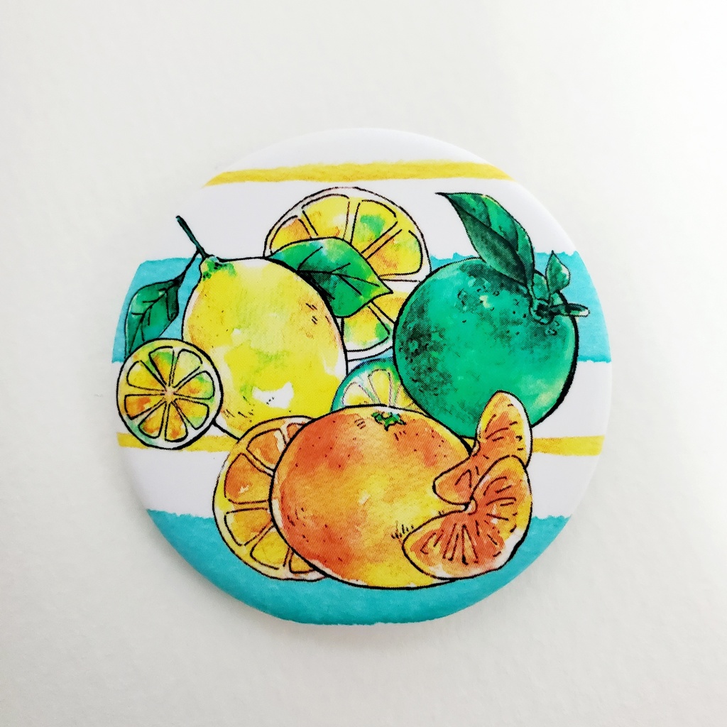 缶バッチ(柑橘類)