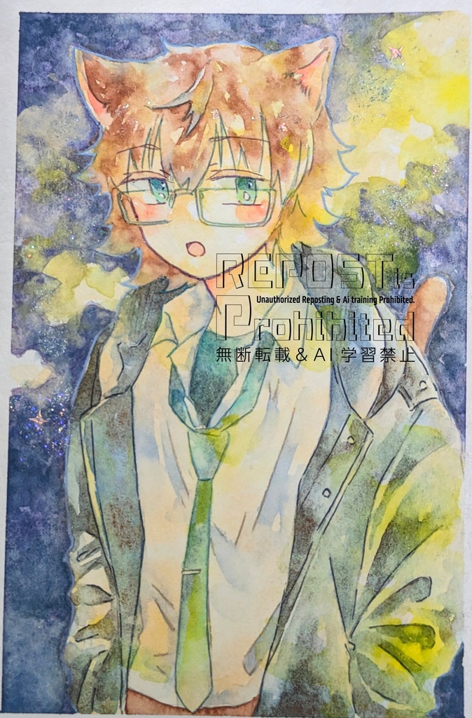 【ハガキサイズ】水彩イラスト原画
