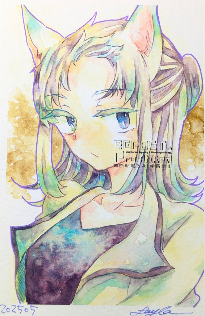【ハガキサイズ】水彩イラスト原画