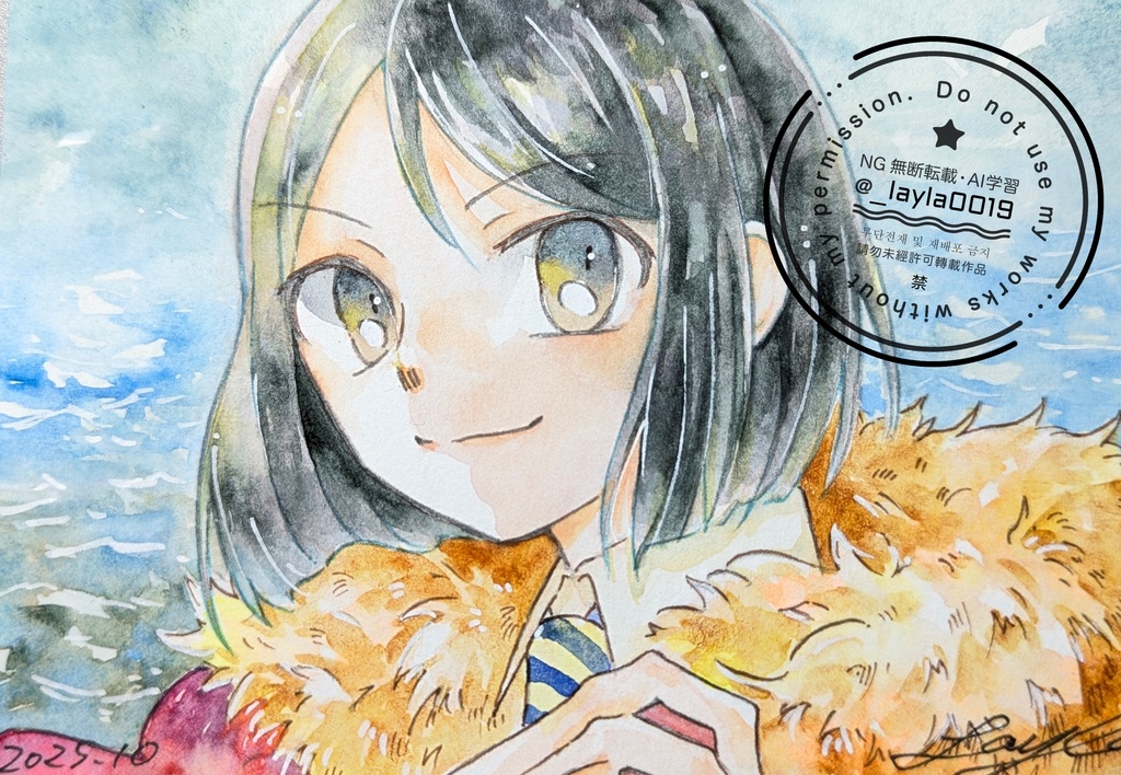 【二次創作/水彩原画】河上彦斎/藤堂平助/諸葛孔明(fgo)