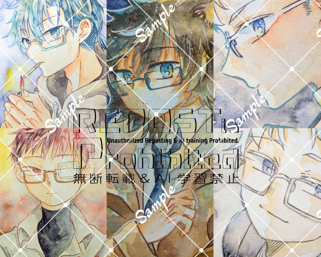 【10月】水彩原画(一次創作)