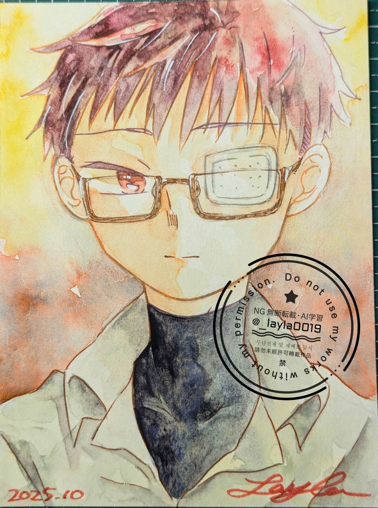 【10月】水彩原画(一次創作)