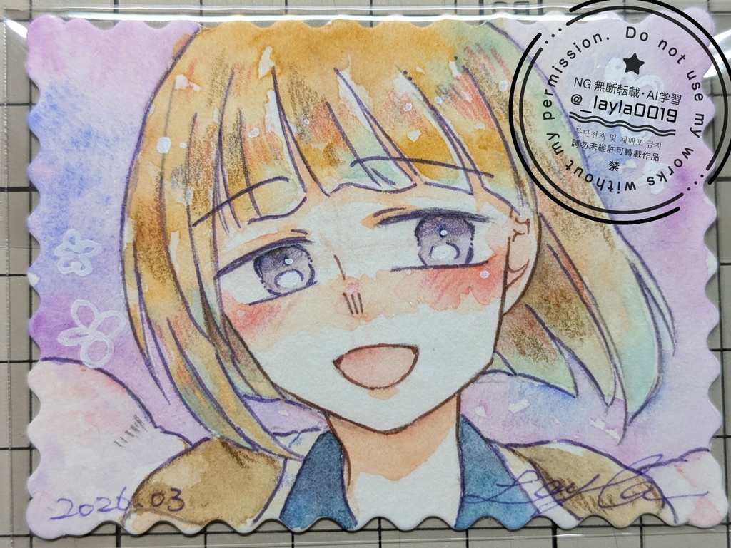 【春コミ】刀剣男士の水彩原画(蜂須賀/陸奥守/前田/次郎)