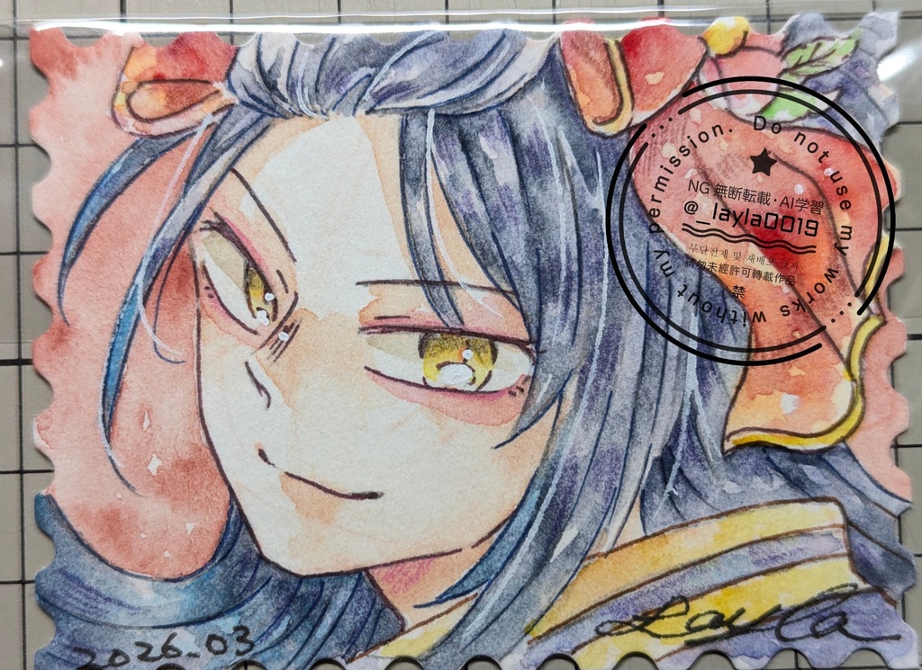 【春コミ】刀剣男士の水彩原画(蜂須賀/陸奥守/前田/次郎)