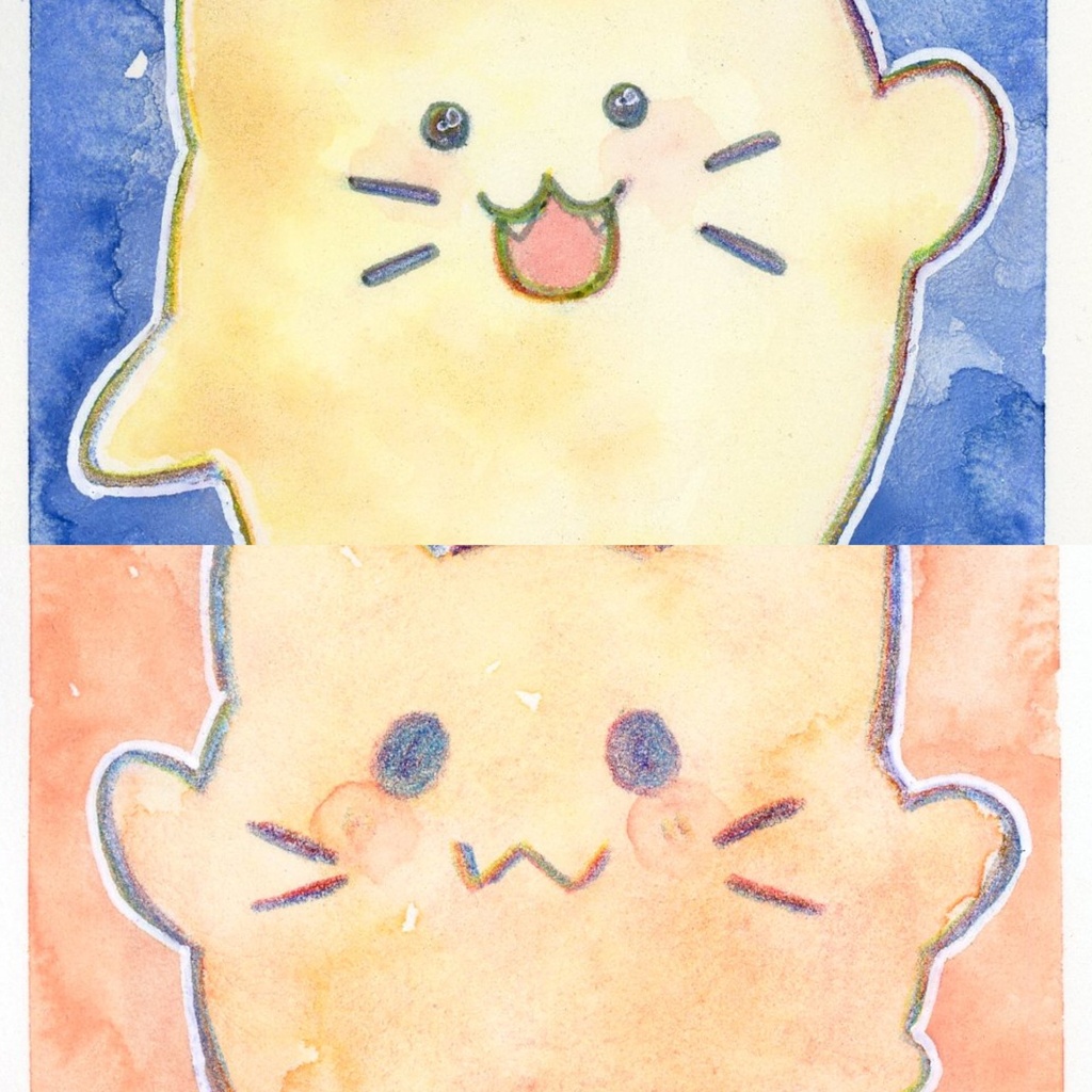 【にゃぷまつり3】にゃんぷっぷーの水彩原画(ミニ！)