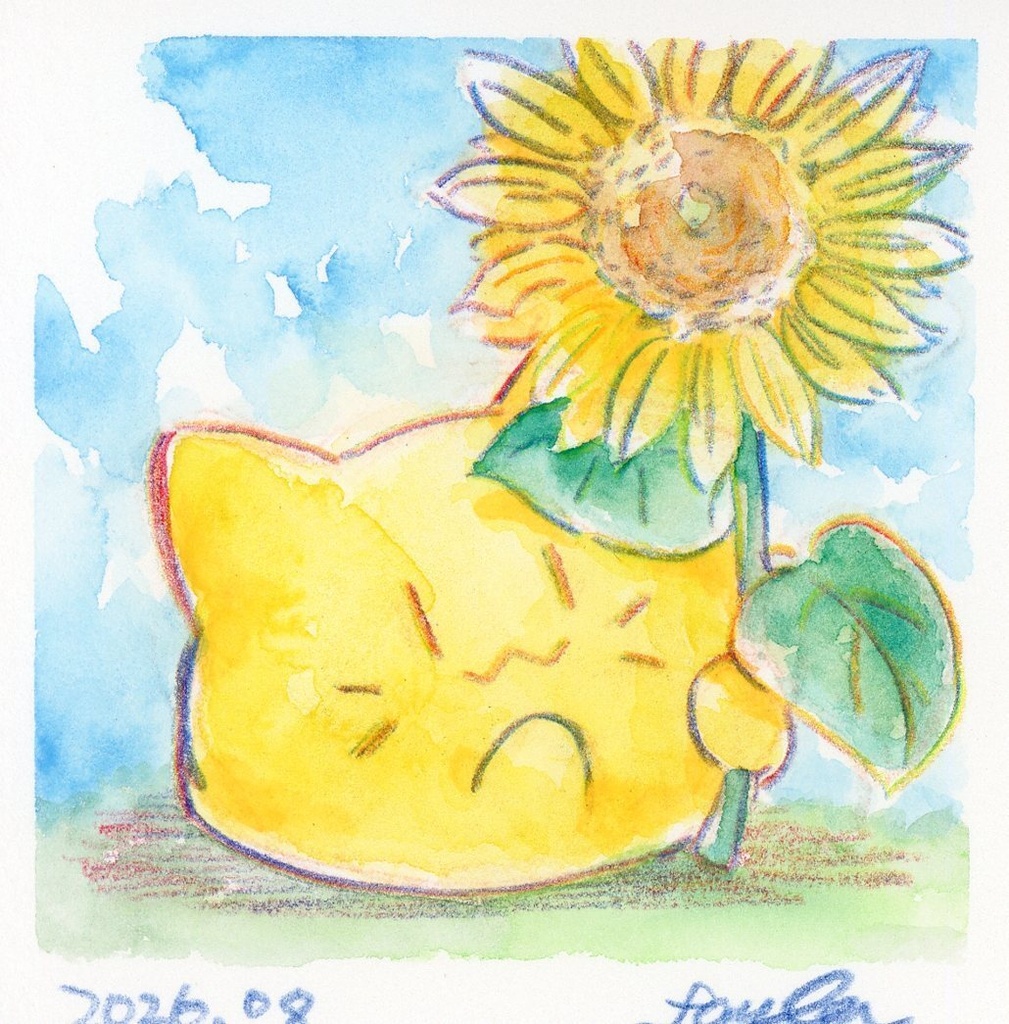 【にゃぷまつり3】にゃんぷっぷーの水彩原画(ミニ!)