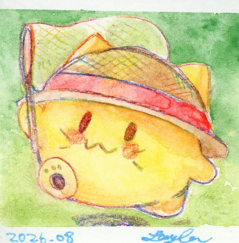 【にゃぷまつり3】にゃんぷっぷーの水彩原画(ミニミニ)
