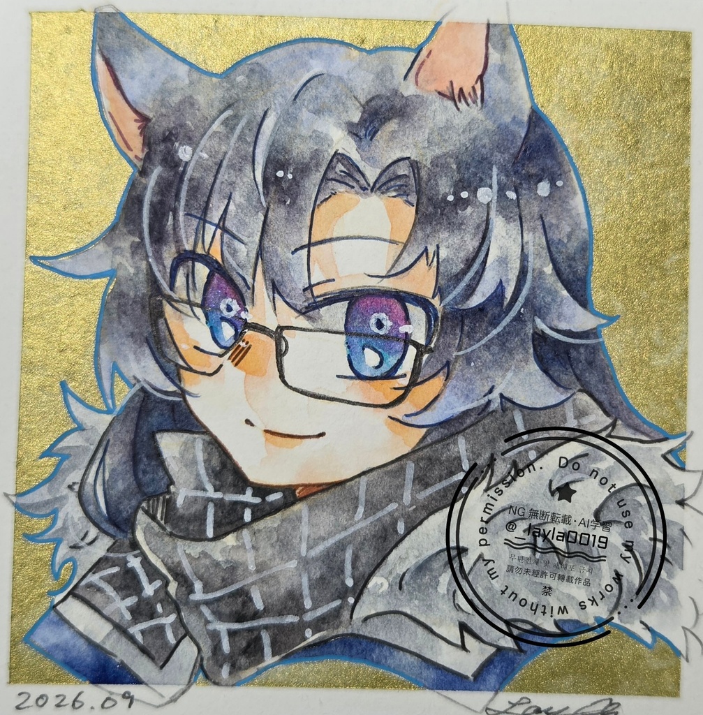 【水彩イラスト原画】アークナイツ/フェンちゃん