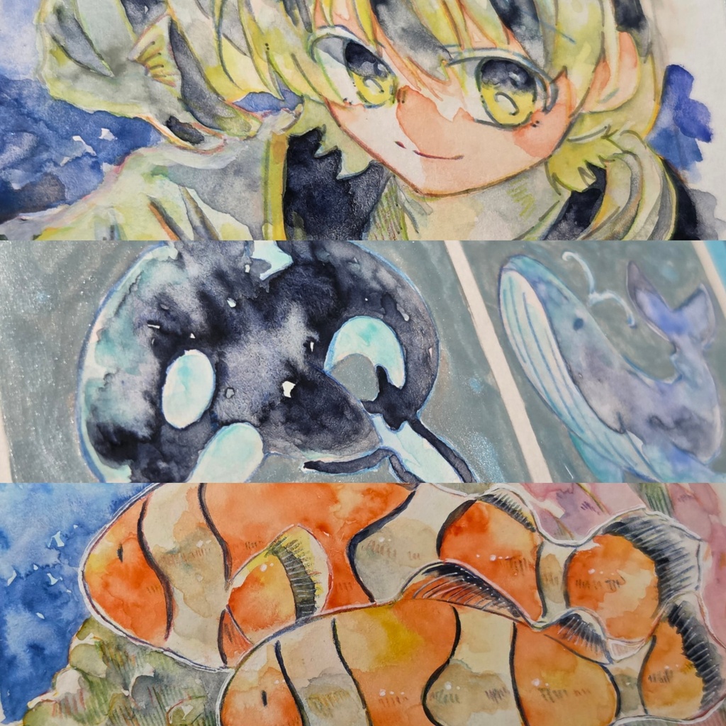 【海底遊覧巡回録】水彩原画