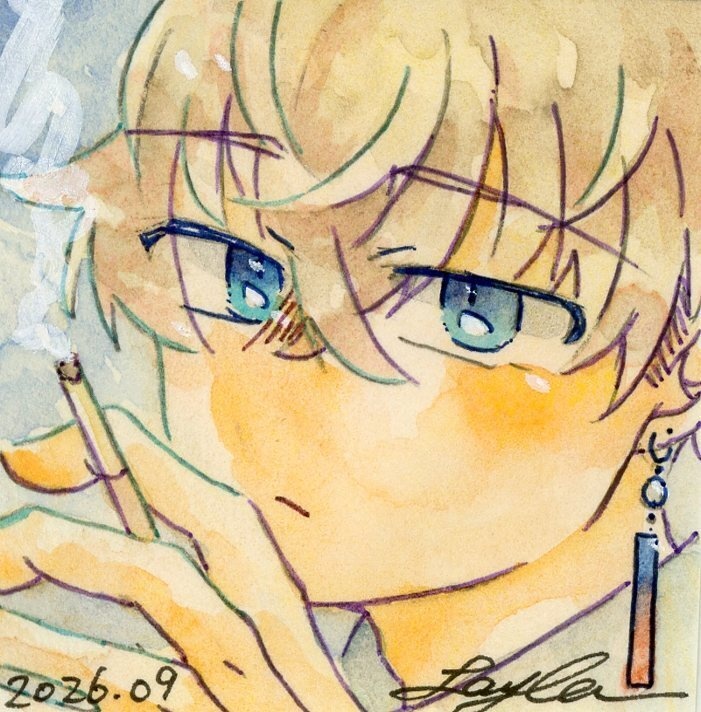 【10月】小さい水彩イラスト原画
