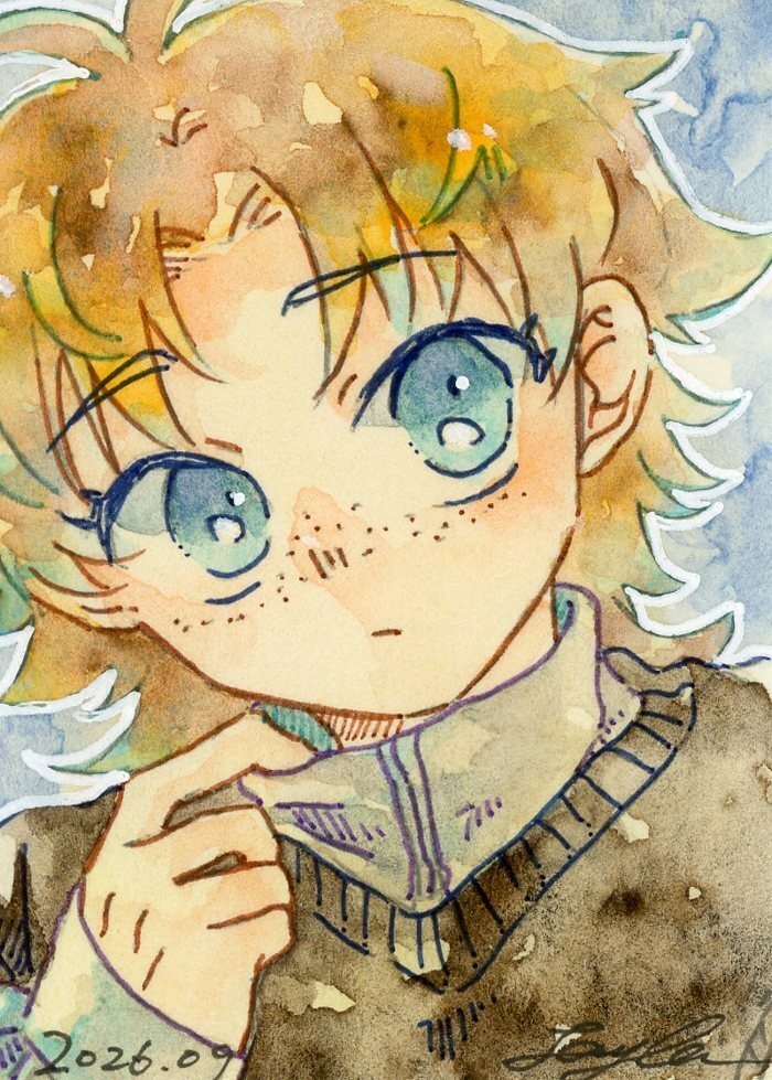 【10月】小さい水彩イラスト原画