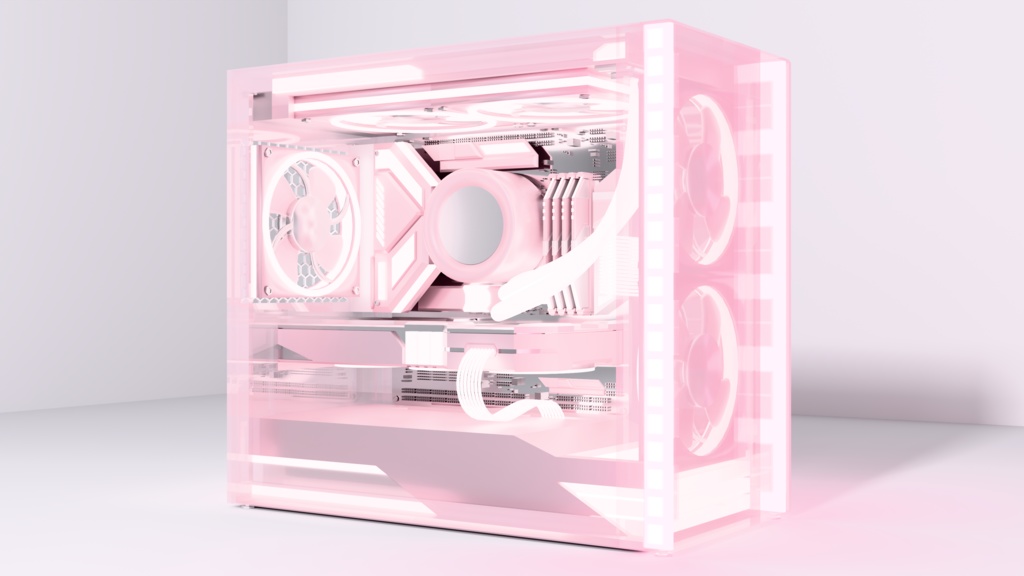 【3Dモデル】ゆめかわゲーミングセット【FBX/blender】