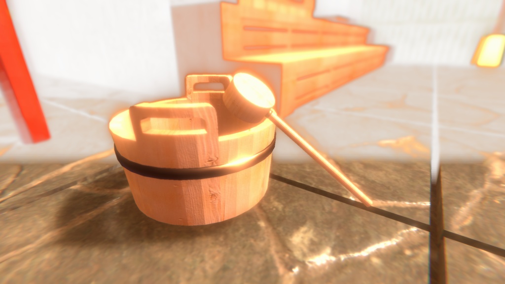 VRChat 豪華温泉セット01【3Dモデル】家具/和風