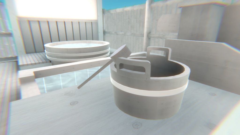 【VRChat】まっ白温泉ワールド『純白温泉』【Unity/blender/FBX】