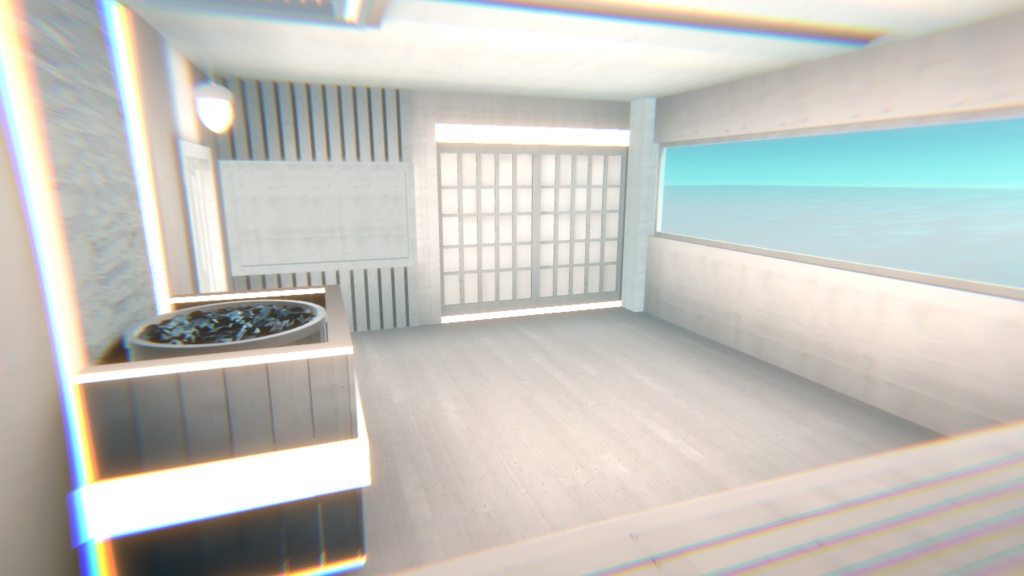 【VRChat】まっ白温泉ワールド『純白温泉』【Unity/blender/FBX】