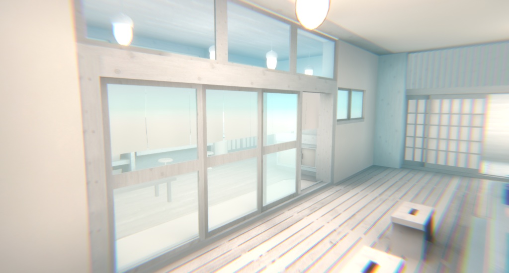 【VRChat】まっ白温泉ワールド『純白温泉』【Unity/blender/FBX】