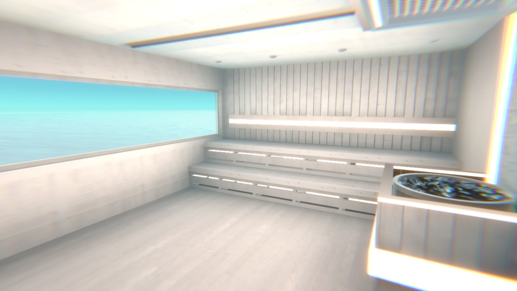 【VRChat】まっ白温泉ワールド『純白温泉』【Unity/blender/FBX】