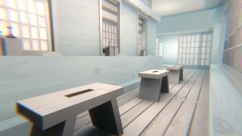 【VRChat】まっ白温泉ワールド『純白温泉』【Unity/blender/FBX】