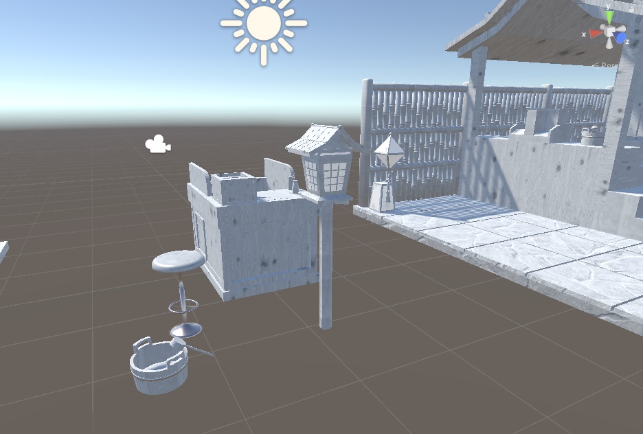 【3Dモデル】純白温泉セット【FBX/blender/VRChat】真っ白な3Dアセット