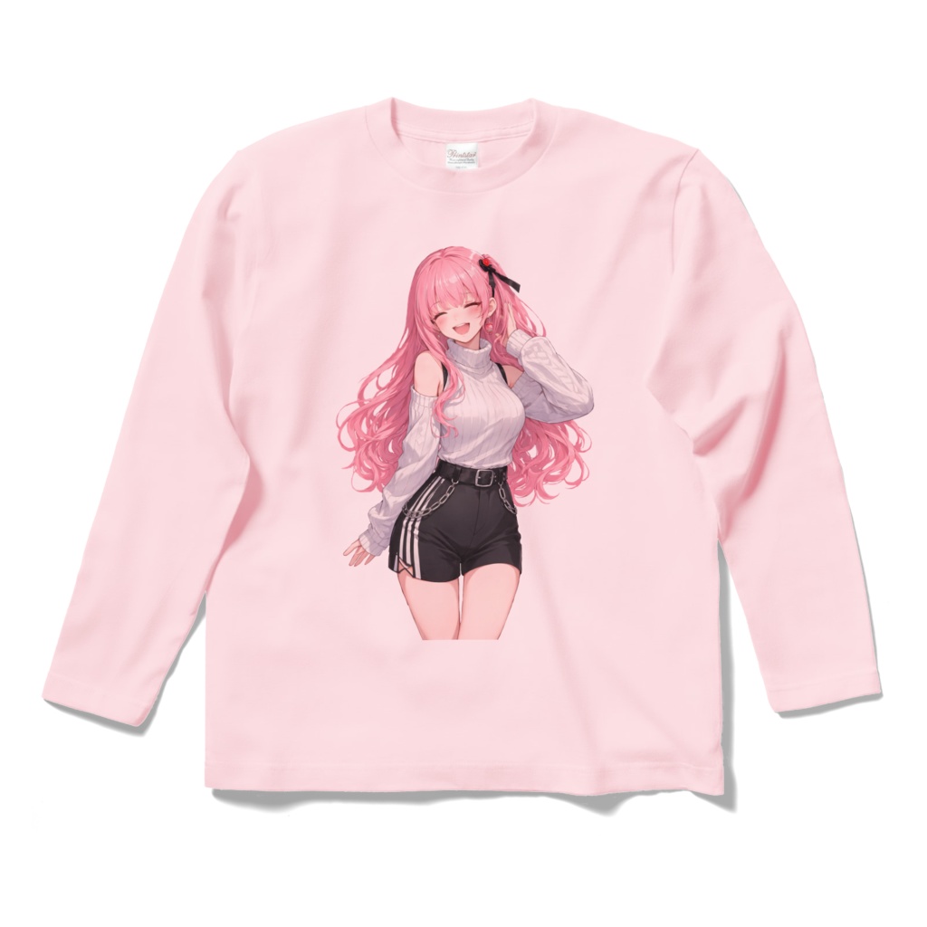 ピンクのロンT 