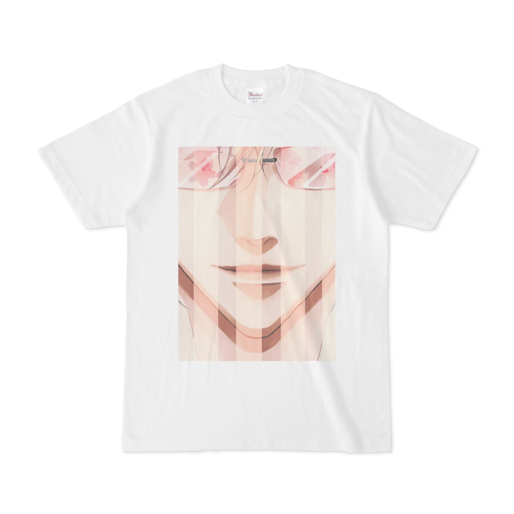 『春：眼鏡男子』Tシャツ(白)