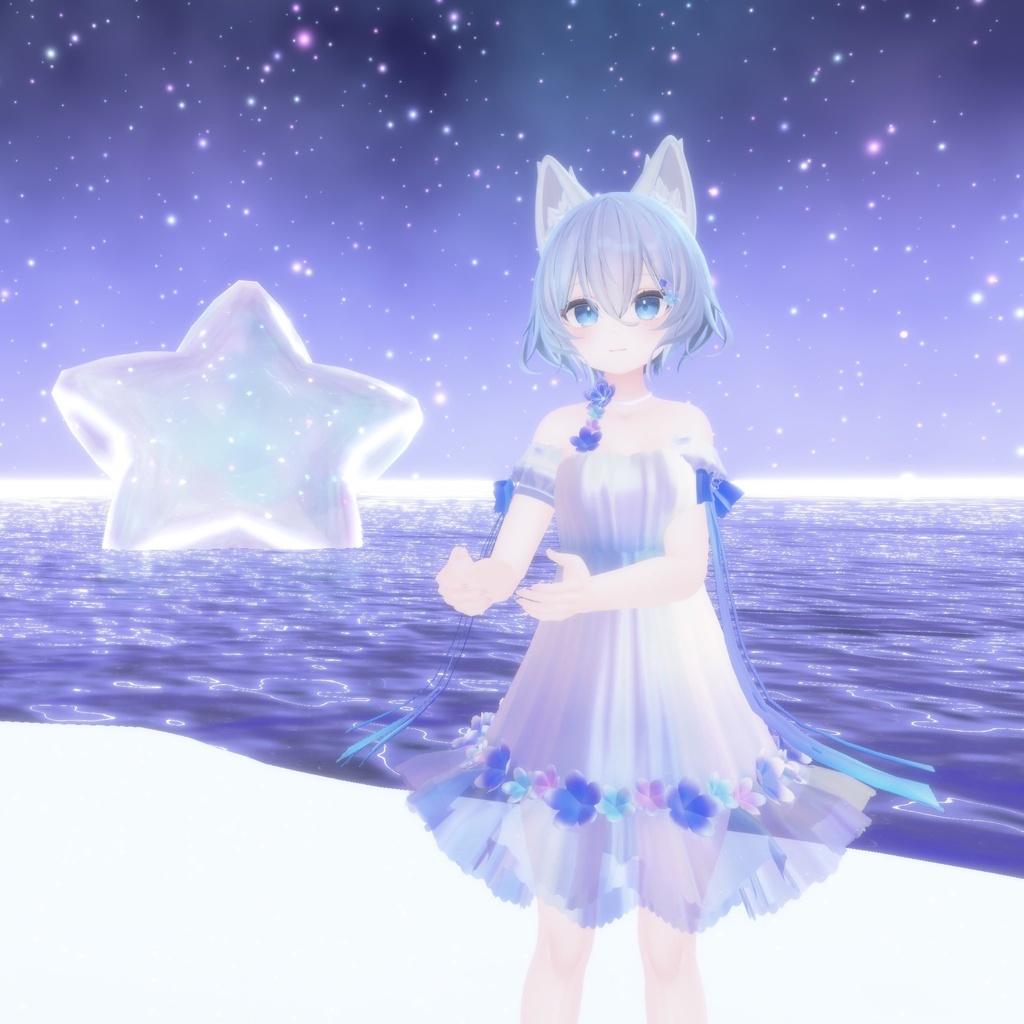 フローラルワンピ【6アバター対応】VRChat衣装