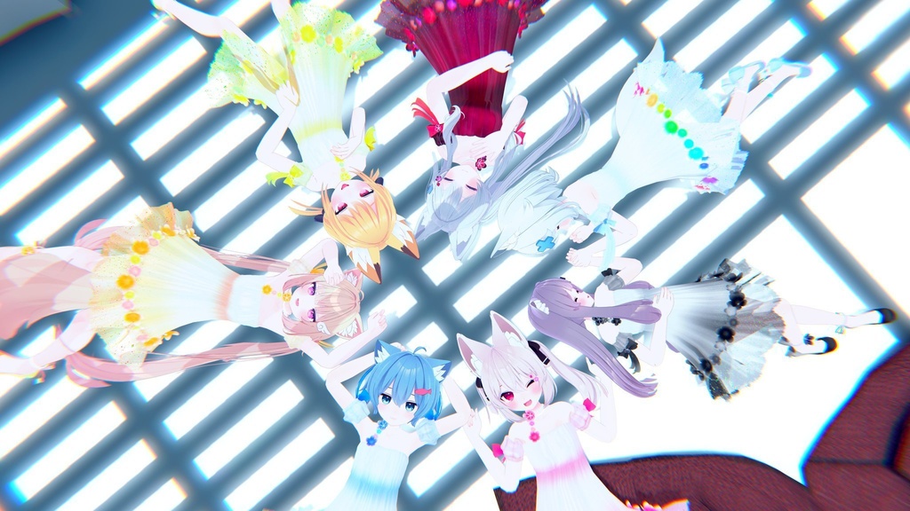 フローラルワンピ【6アバター対応】VRChat衣装