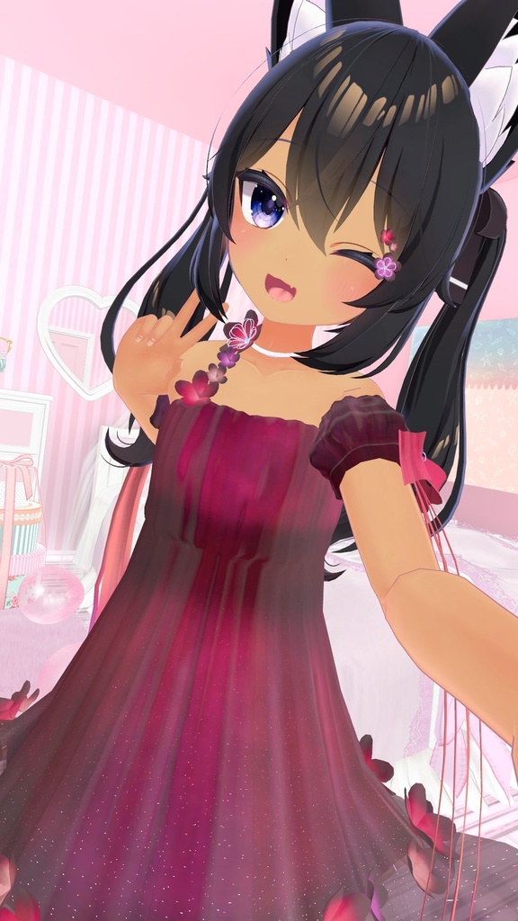 フローラルワンピ【6アバター対応】VRChat衣装