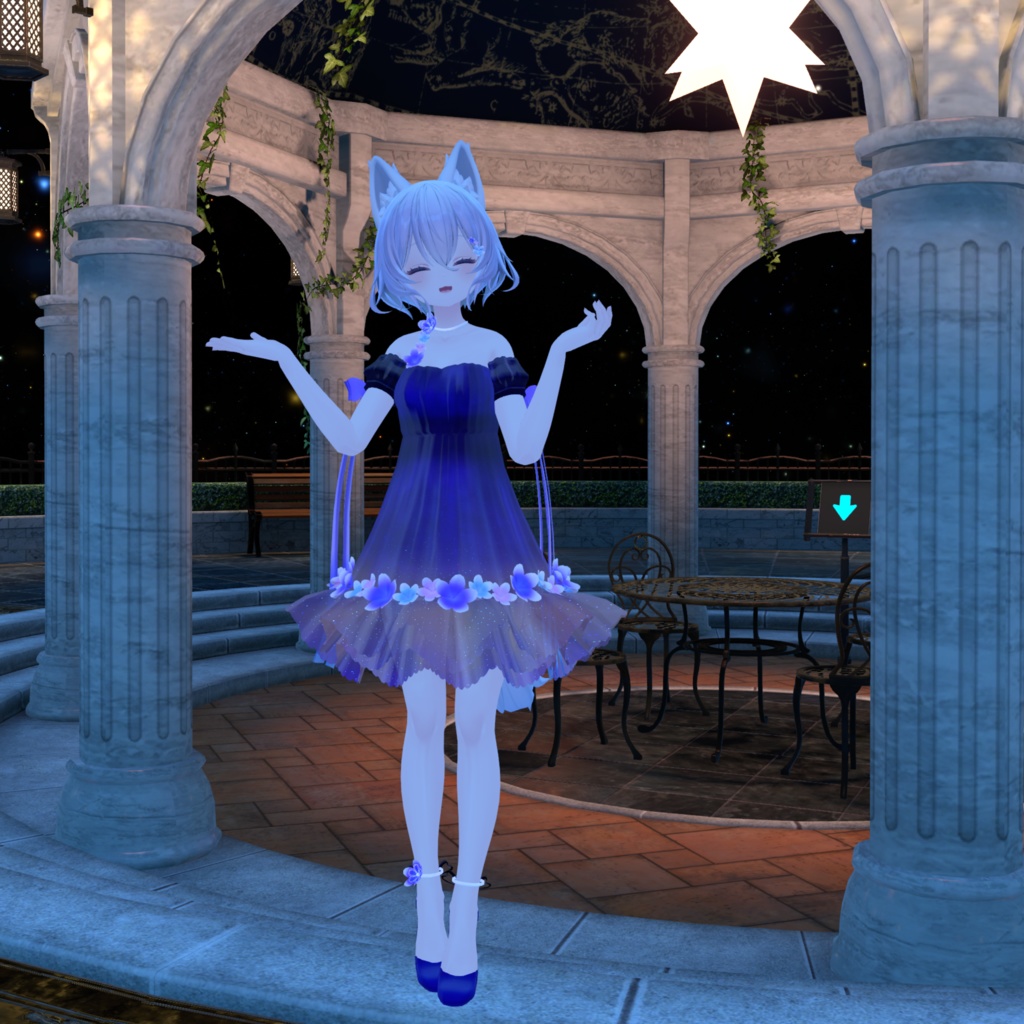 フローラルワンピ【6アバター対応】VRChat衣装