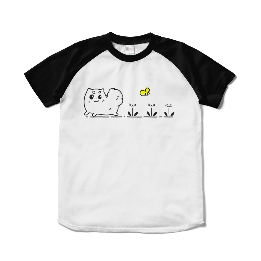 ポメ紀ラグランTシャツ(お散歩)