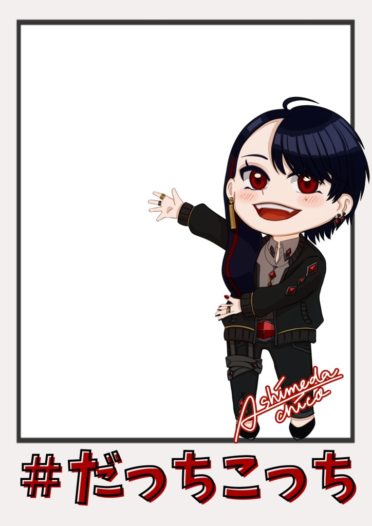 【亜支目田千古】チェキ風アクリルキーホルダー