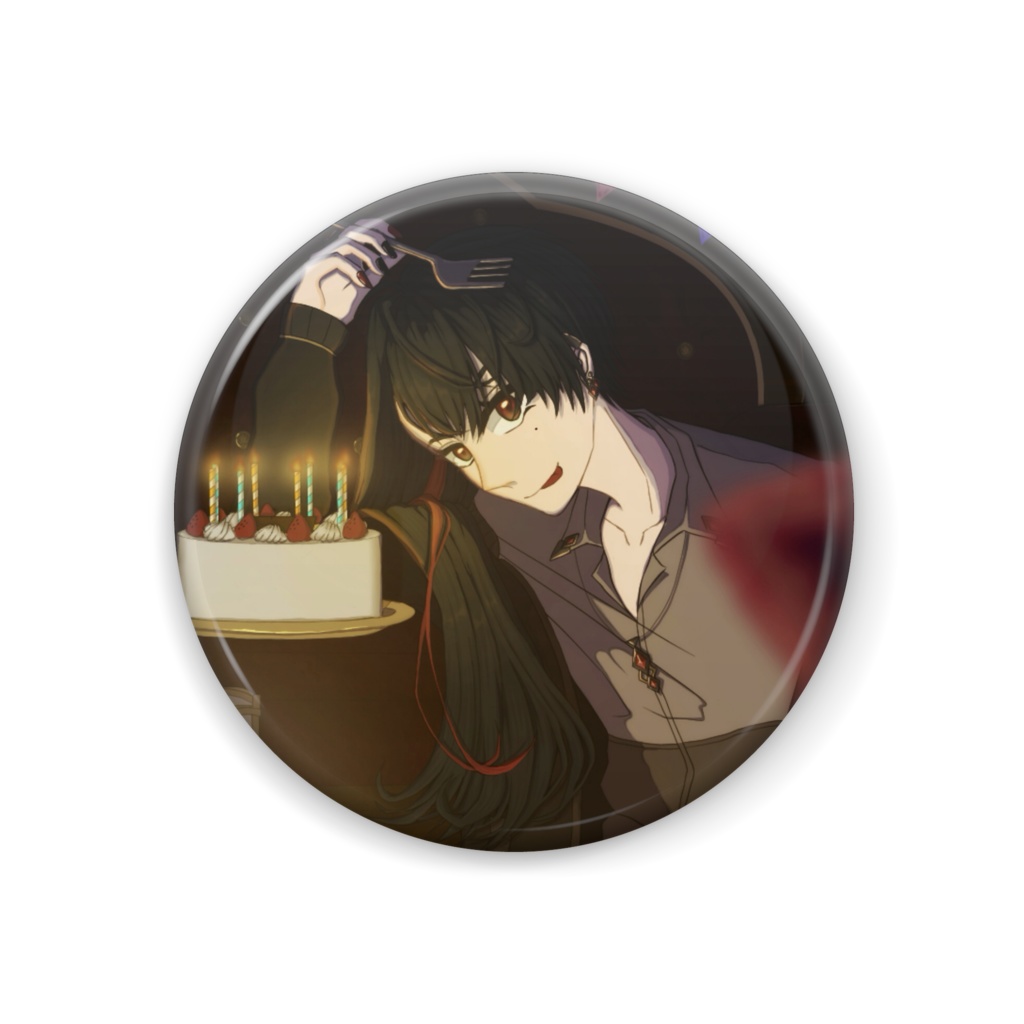 【亜支目田千古】誕生日グッズ2024 缶バッジ円形(44mm)