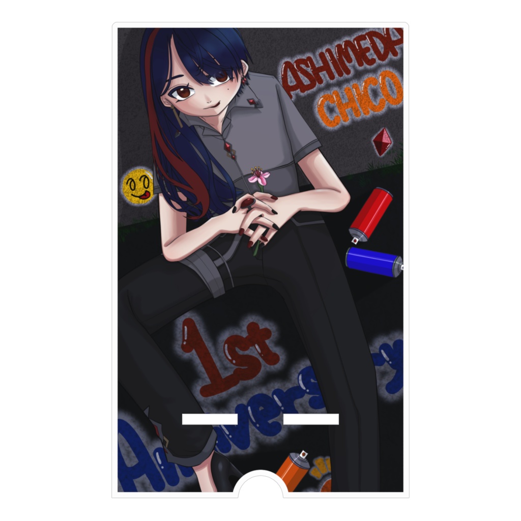 【亜支目田千古】1周年記念グッズ2024 スマホスタンド