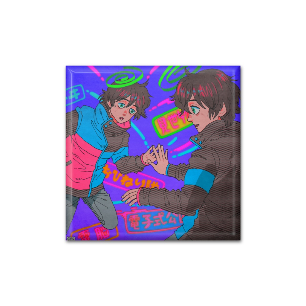 半年記念イラスト缶バッヂ