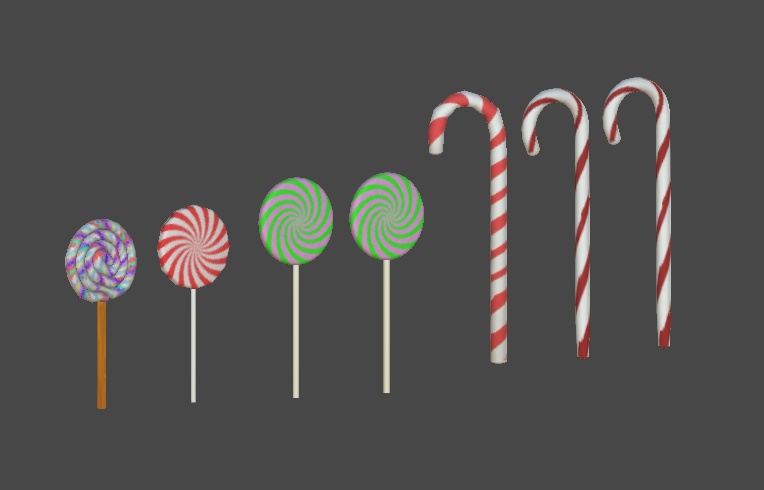【3Dモデル】キャンディーとトナカイのツノ
