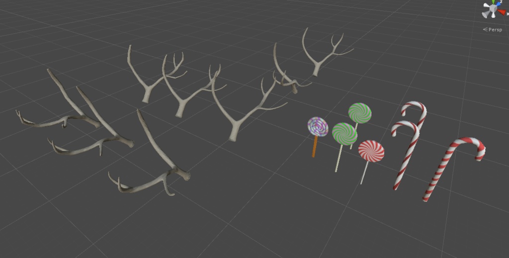 【3Dモデル】キャンディーとトナカイのツノ