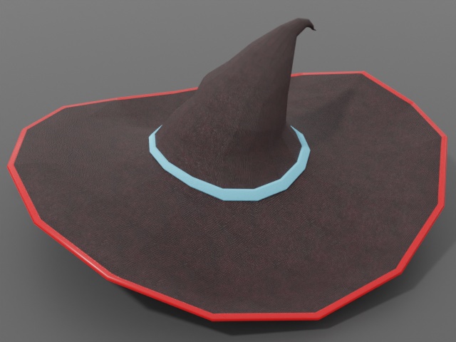 【3Dモデル】WitchHat(魔女の帽子)