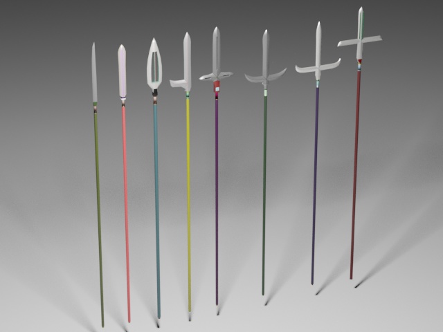 【3Dモデル】槍8種