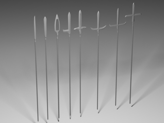 【3Dモデル】槍8種